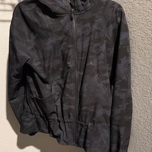 Lululemon Black Camouflage Zip-Up Jacket